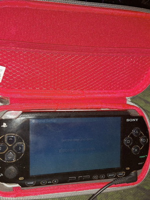PSP console with drift joystick, One Piece case, 8GB memory card