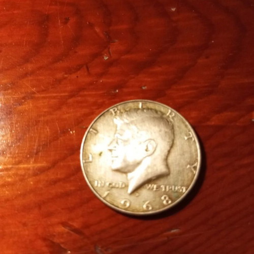US Half Dollar Coin 1968 used