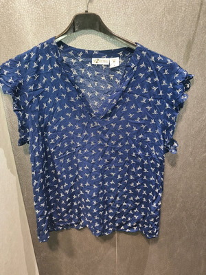Μπλούζα Up2Fashion κοντομάνικη μπλε like new, βισκόζη