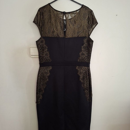 George dress black with gold lace new, size EUR 42