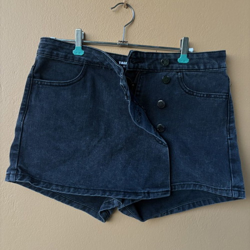 Denim skirt-shorts size 38 by Taylie Weill, like new, blue