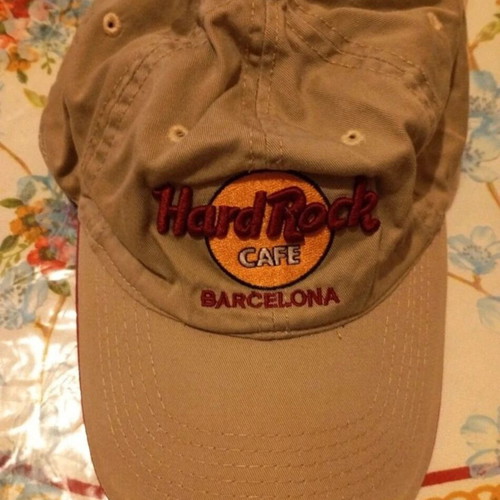 Hard Rock Cafe Barcelona Hat like new, beige, one size
