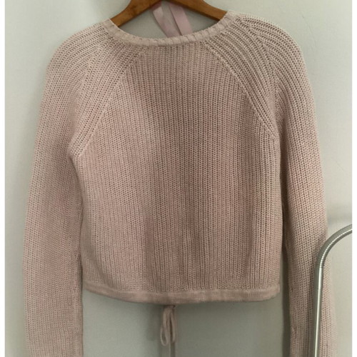 Tally Weijl Cropped Knitted Blouse Pink Like New With Cord
