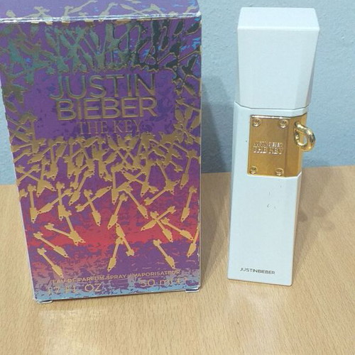 Justin Bieber perfume packaging used, empty bottle