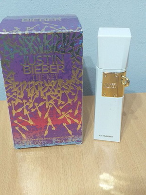 Συσκευασία αρώματος Justin Bieber μεταχειρισμένη, άδειο μπουκάλι