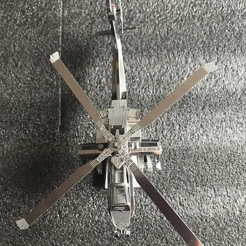 AH-64 Apache metal 3D puzzle model, 2 sheets