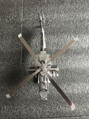 AH-64 Apache metal 3D puzzle model, 2 sheets