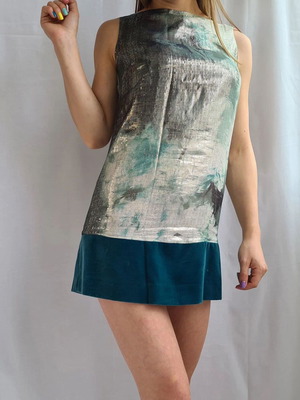 Escada Sport dress size 34 XS used, silk, cotton, polyester