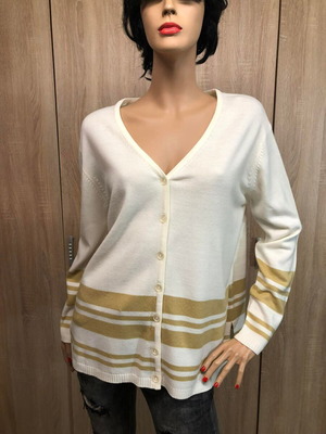 Ζακέτα Last Woman Καινούργιο, μέγεθος L, άσπρη και καφέ