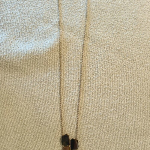 Folli Follie long necklace like new, gold tone with geometric detail and strass