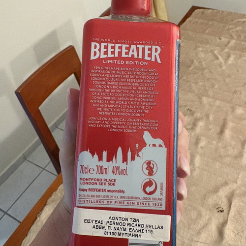 Beefeater London Dry Gin limited edition, new