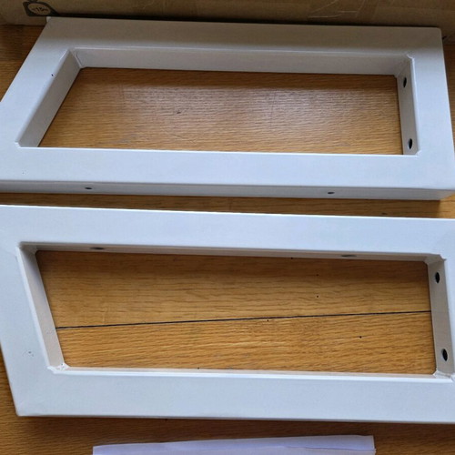 Shelf Brackets for Sink trapezoidal 2 pcs white steel 150*400 new