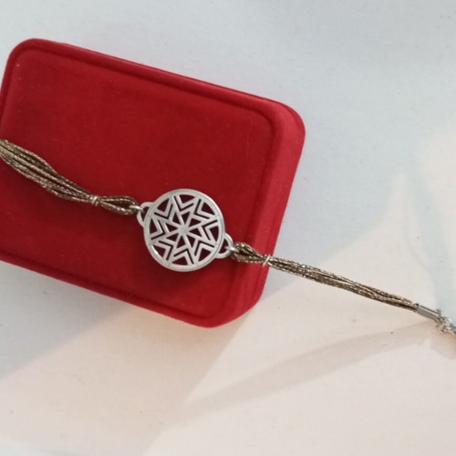Zolotas silver bracelet 925 vintage used, wrist size 18-18.3cm