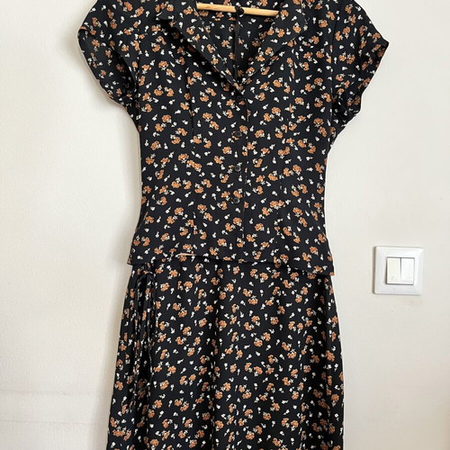 Vintage Guess Collection dress used, black and beige, size XS