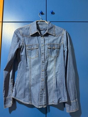 Дънкова риза S като нова, синя