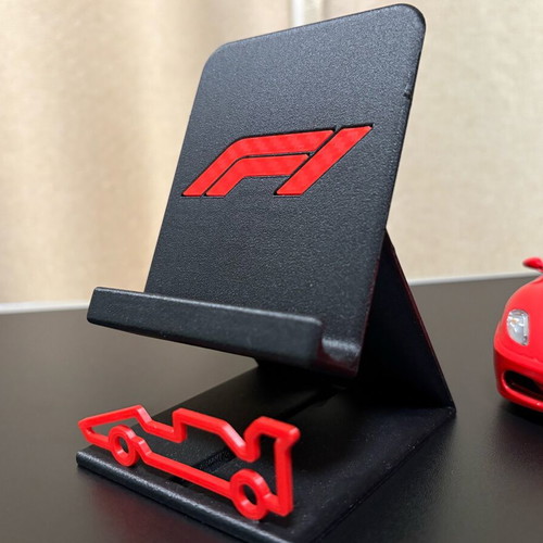 3D Printed F1 Design Phone Stand from PETG Carbon Fiber new