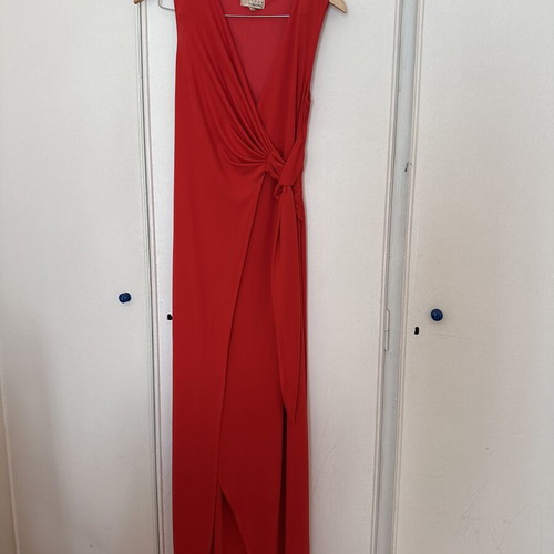 Lynne red maxi summer dress like new, size L