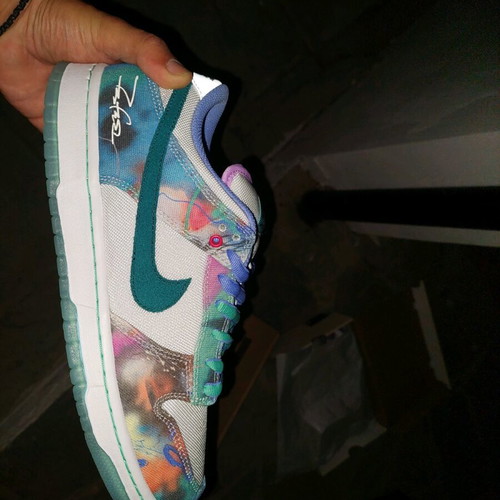 Nike Sb Dunk Futura Laboratories sneakers new, size 45, white and blue
