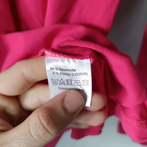 Basic long sleeve top fuchsia like new, cotton Lycra size L