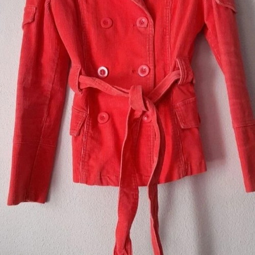 W&W Y2K Jacket in Coral Corduroy Fabric like New Size M