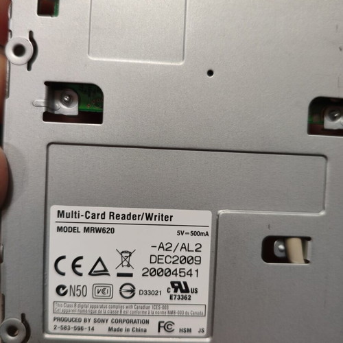Sony MRW620 Card Reader like new, 3.5 inch multi-card support