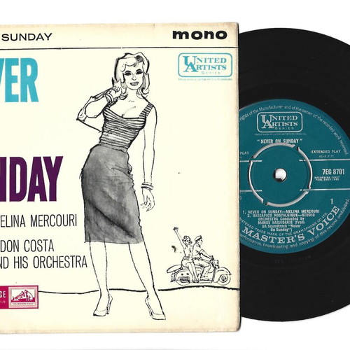 Never On Sunday 1960 UK record used