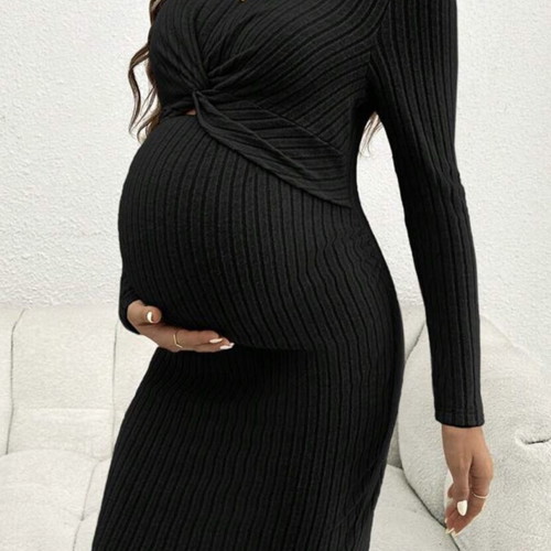 Maternity dress Shein black like new with breastfeeding opening