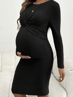 Maternity dress Shein black like new with breastfeeding opening