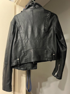 Leather jacket used, black, size S