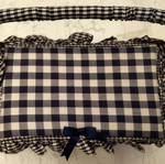 Large Sewing Box with Cotton Checked Fabric