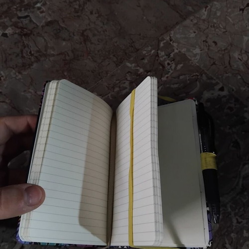Notebook with hard cover and colorful floral design, like new