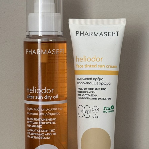 Heliodor Pharmasept after sun dry oil and face tinted sun cream