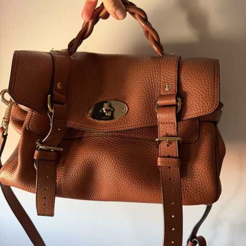 Mulberry Alexa Regular shoulder bag new, medium chestnut leather