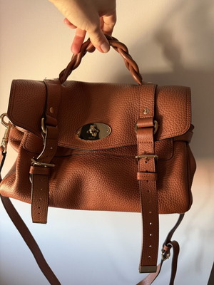 Mulberry Alexa Regular shoulder bag new, medium chestnut leather