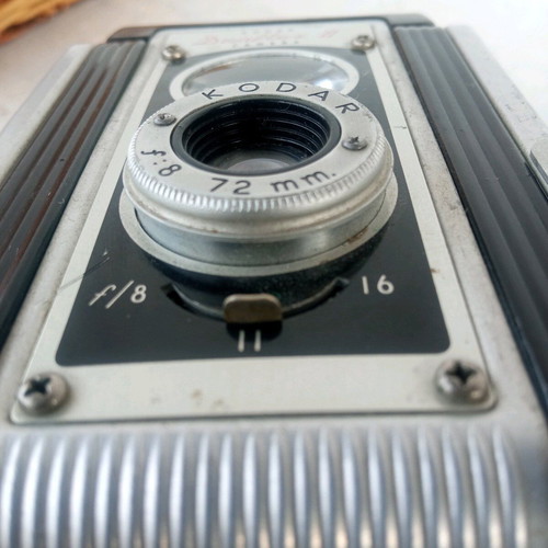 Kodak Duaflex II vintage camera used with flash accessory