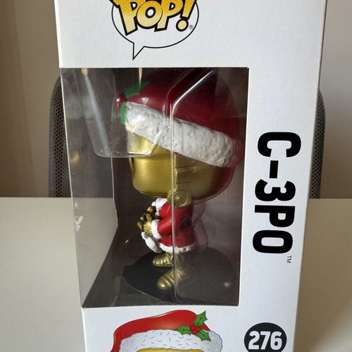 Star Wars C-3PO Funko Pop 276 Santa like new