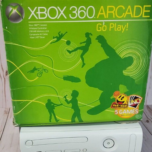 Microsoft Xbox 360 console white used, boxed
