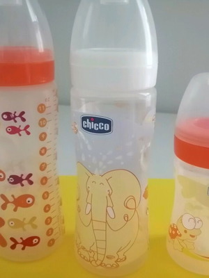 Μπιμπερό Chicco μεταχειρισμένα, 3 τεμάχια, πλαστικά