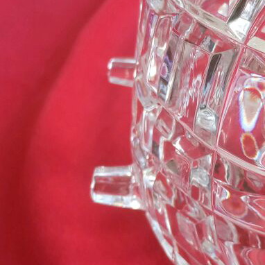 Vintage small crystal serving platter like new