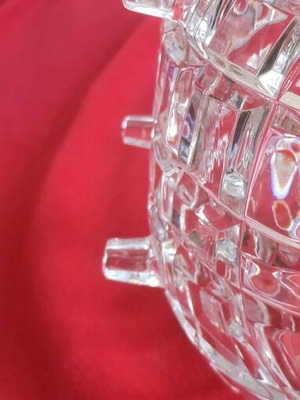 Vintage small crystal serving platter like new