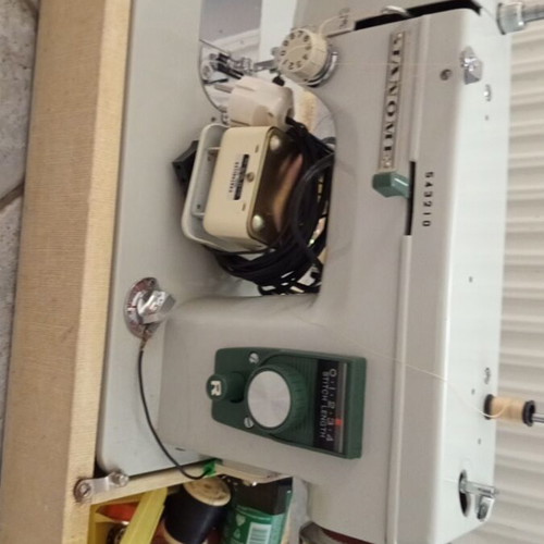 Janome electric sewing machine used, complete with power supply and accessories