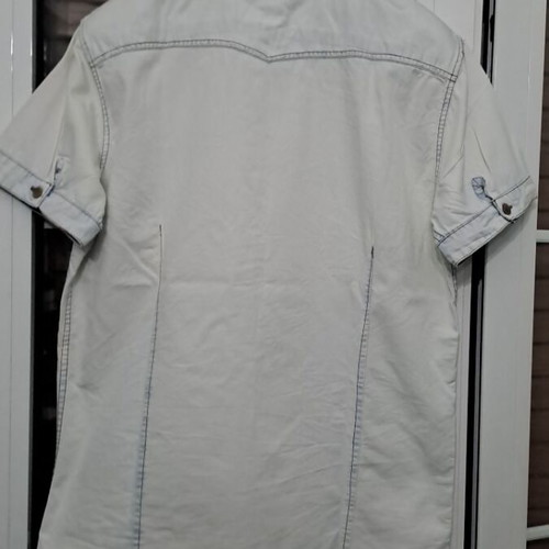 Pull & Bear short-sleeve shirt like new, cotton, denim style