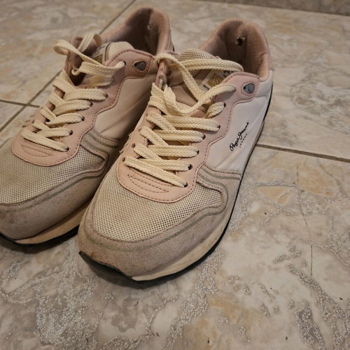Pepe Jeans women's shoes size 37 used, sporty, beige and pink