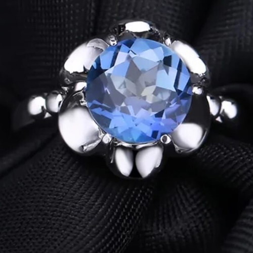 Women's silver 925 ring new with mystic quartz