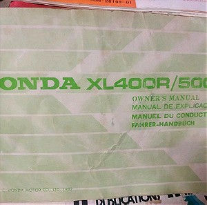 Owner's manual Honda XL 400/500
