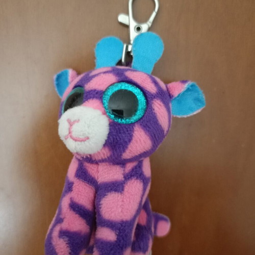 Ty Beanie Boos Safari Plush Keychain like new, colorful giraffe