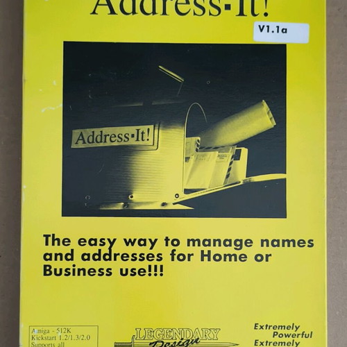 Address-It (Amiga) like new, complete in box