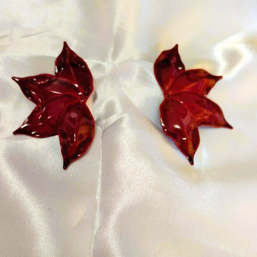 Jewelry set new burgundy color necklace and earrings