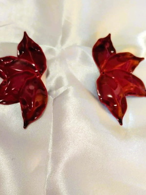 Jewelry set new burgundy color necklace and earrings