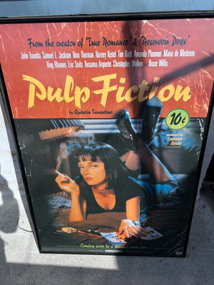 Pulp Fiction poster frame like new, 100x70 cm